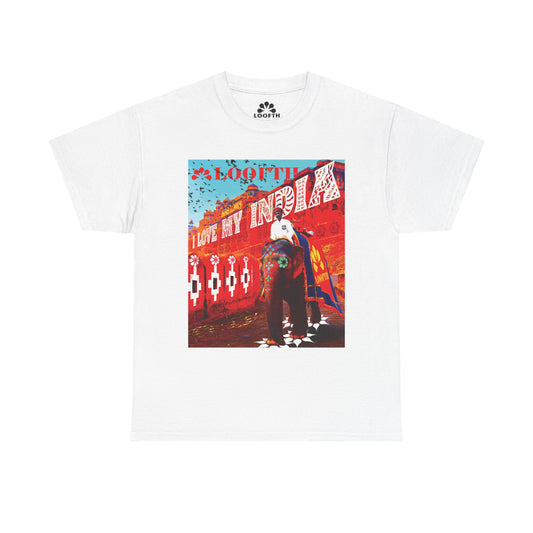 (M) Éléphant Raj Unisex Heavy Cotton Tee