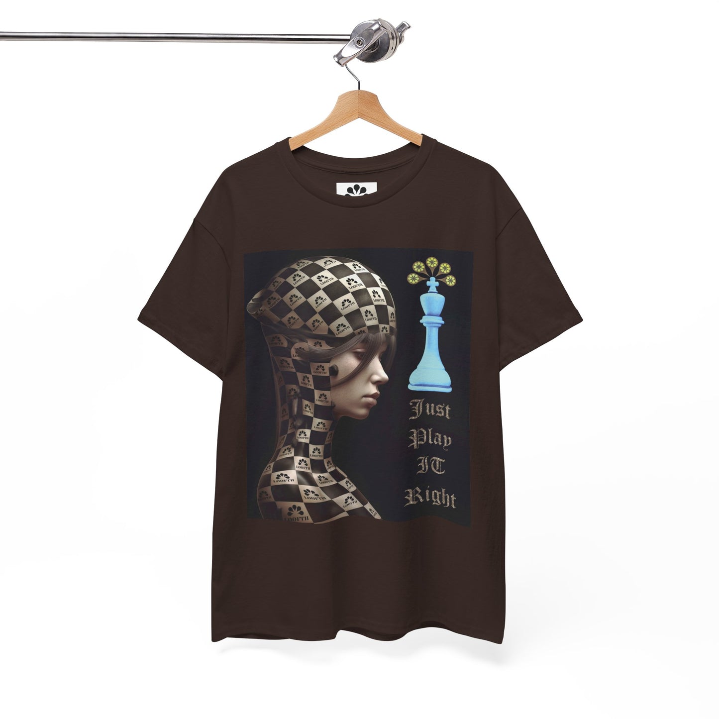 (F) Échiquier Élégant Unisex Heavy Cotton Tee