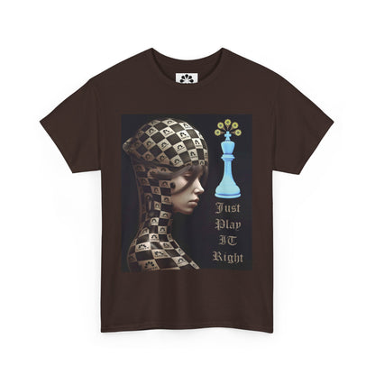 (F) Échiquier Élégant Unisex Heavy Cotton Tee