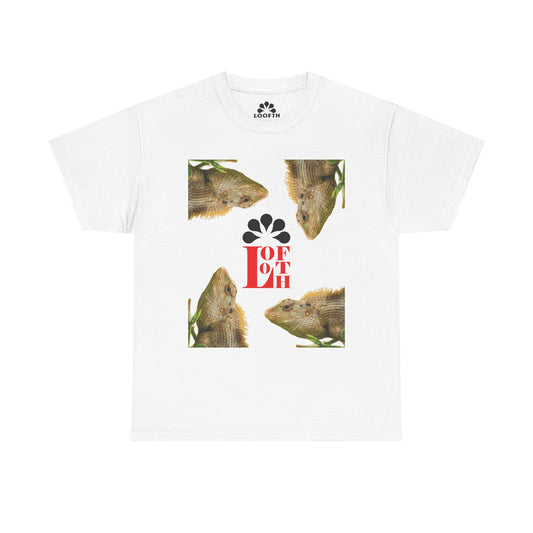 (F) Caméléon Flora Unisex Heavy Cotton Tee