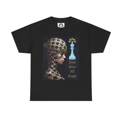 (F) Échiquier Élégant Unisex Heavy Cotton Tee