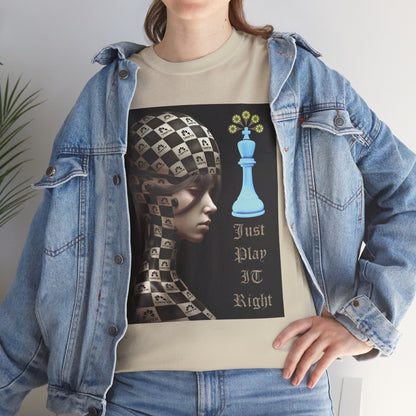 (F) Échiquier Élégant Unisex Heavy Cotton Tee